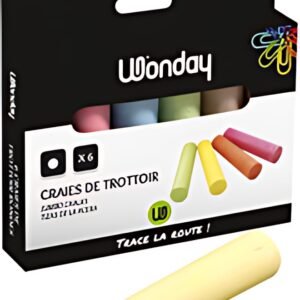 Wonday Craie de trottoir "marelle", étui carton de 6