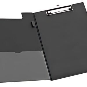 Wonday Porte-bloc à pince, A4, revêtement PVC, noir
