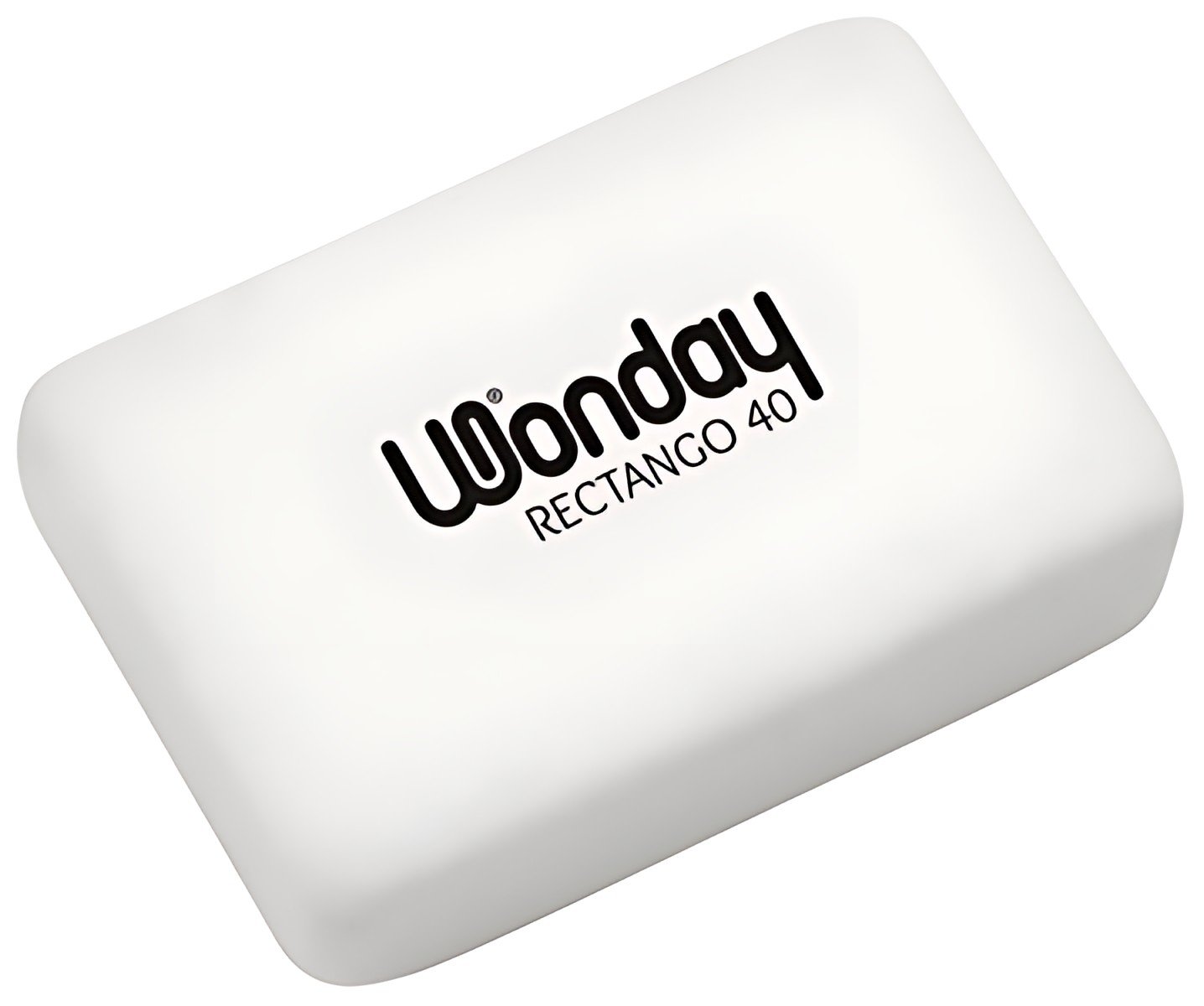 Wonday Gomme en plastique RECTANGO 40, blanc