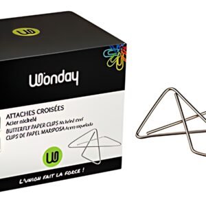 Wonday Attaches croisées, nickelé, 30 x 40 mm
