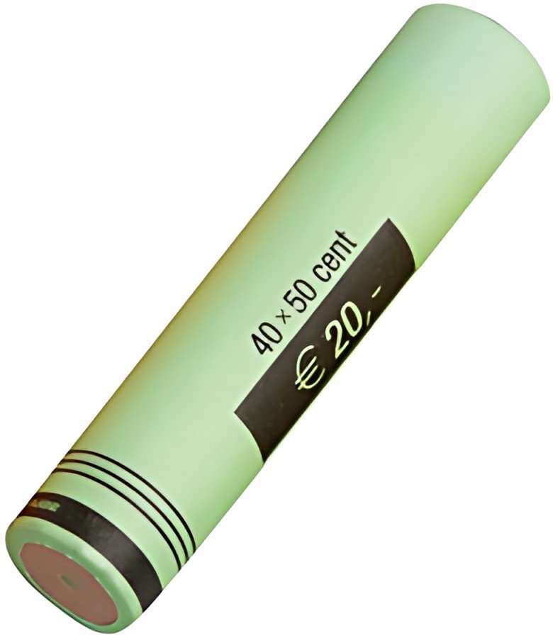 RESKAL Tube à monnaie pour pièce Euro, papier, 50 x 0,05 EUR