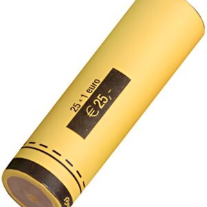 RESKAL Tube à monnaie pour pièce Euro, papier, 25 x 1 EUR