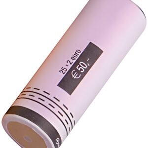 RESKAL Tube à monnaie pour pièce Euro, papier, 25 x 2 EUR