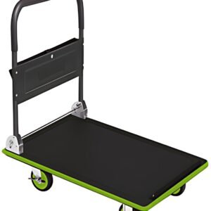 Wonday Chariot à plate-forme en acier, charge: 150 kg, noir/