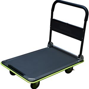 Wonday Chariot à plate-forme en acier, charge: 300 kg, noir/