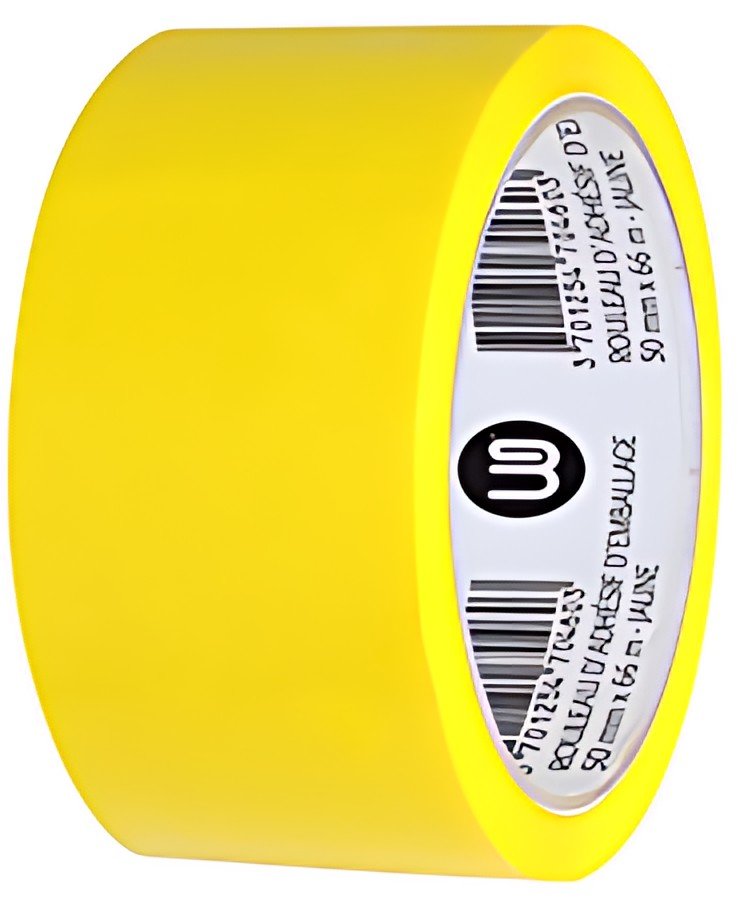 Wonday Ruban adhésif d'emballage, en PP, 50 mm x 66 m, jaune
