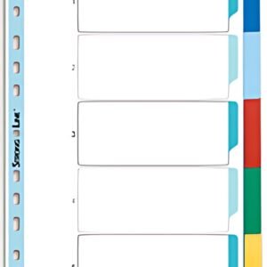 Oxford Intercalaires en plastique, A4, onglets en couleur