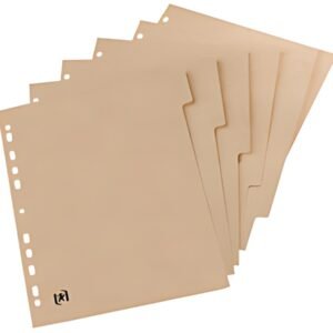 Oxford Intercalaires en carton Touareg, uni, A4, 6 touches