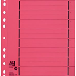 Oxford Intercalaire avec perforation, A4 extra large, rouge