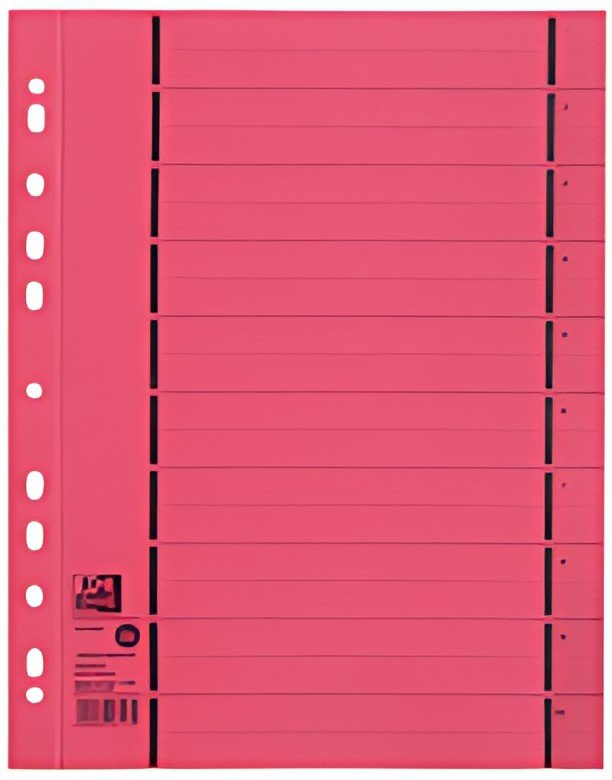 Oxford Intercalaire avec perforation, A4 extra large, rouge