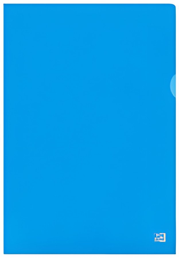 Oxford Pochettes coin Premium, A4, PVC, transparent, bleu