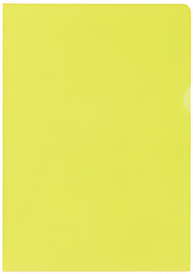 Oxford Pochettes coin Premium, A4, PVC, transparent, jaune
