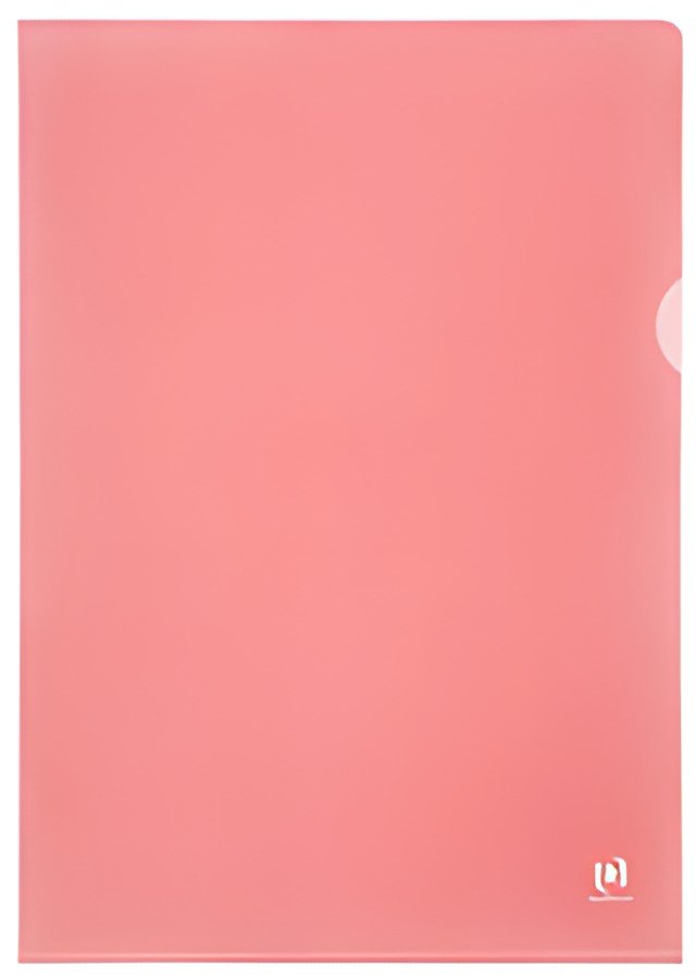 Oxford Pochettes coin Premium, A4, PVC, transparent, rouge