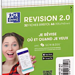 Oxford Fiches bristol REVISION 2.0, A5, blanc