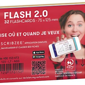 Oxford Fiches bristol FLASH 2.0, A7, bord de couleur