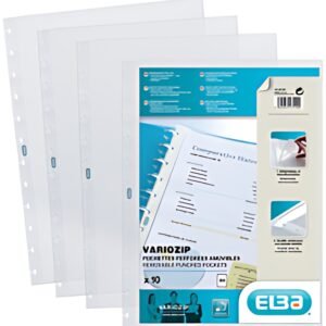 Oxford Pochettes pour protège-documents Vario-Zipp, A4