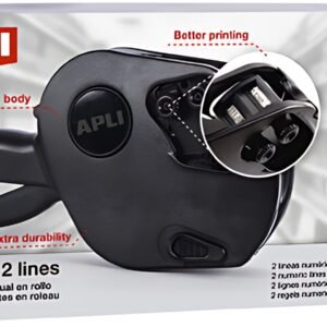 APLI Pince à étiqueter 102365, 2 lignes, 9 chiffres