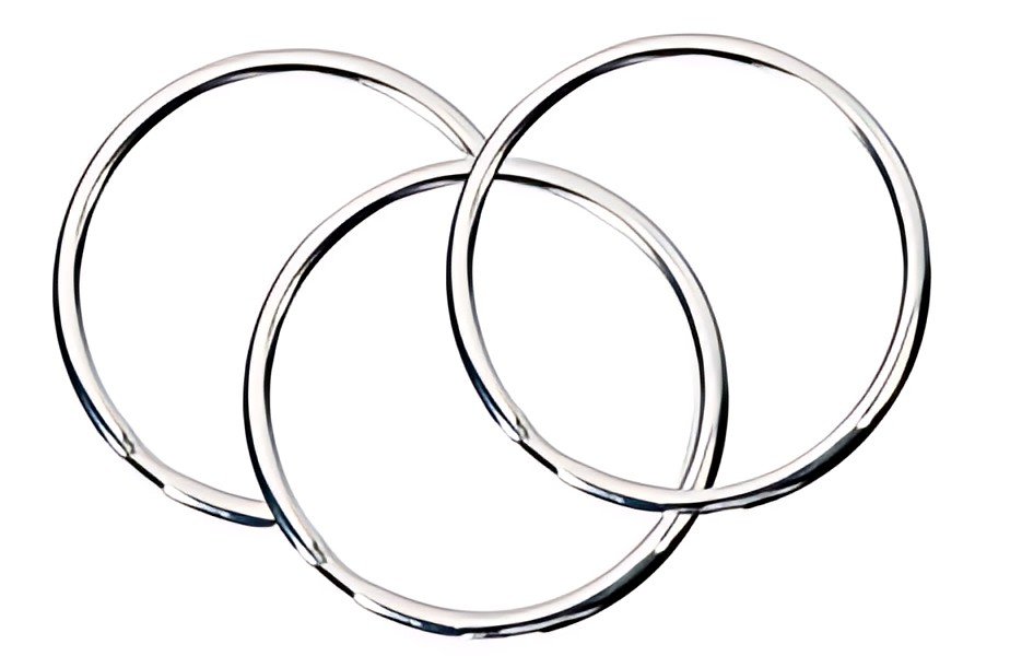 WEDO Anneaux porte-clés en métal, diamètre: 20 mm