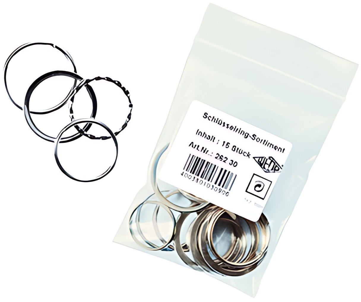 WEDO Anneaux porte-clé en métal, en sachet