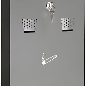 WEDO Cendrier mural compact, 3,1 litres, en tôle d'acier