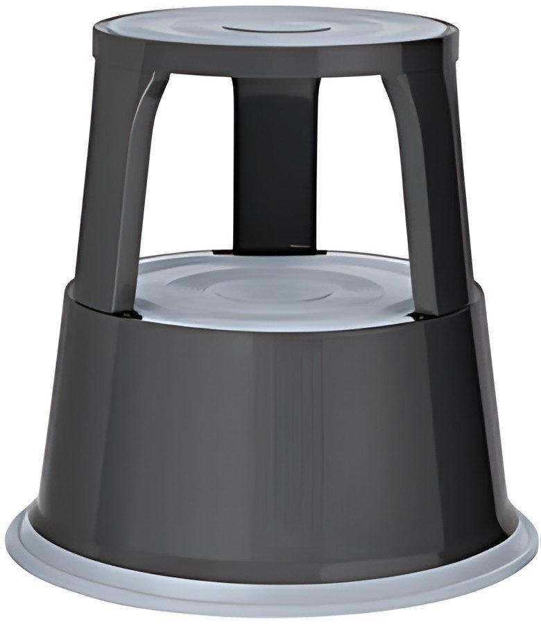 WEDO Tabouret marchepied, en métal, RAL 7012, gris