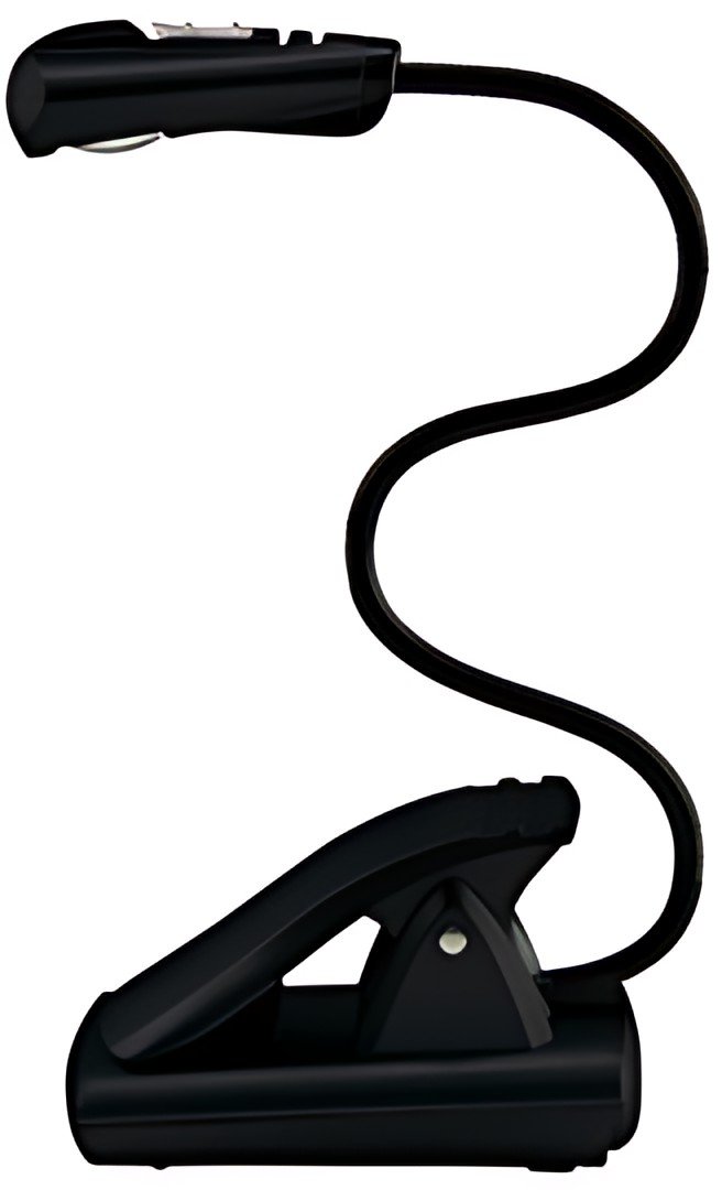 WEDO Lampe de lecture LED avec clip, mobile, 1 LED, noir