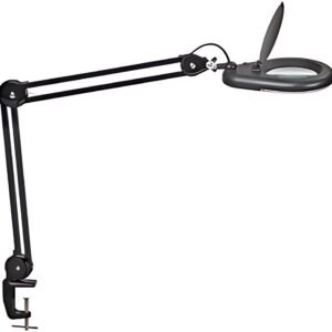 MAUL Lampe loupe à LED MAULviso, avec pince, noir