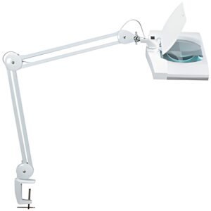 MAUL Lampe loupe à LED MAULvitrum, avec pince, blanc