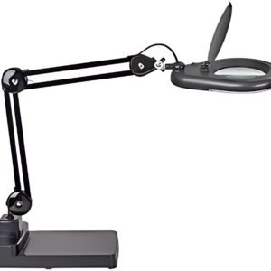 MAUL Lampe loupe à LED MAULviso, sur socle, noir