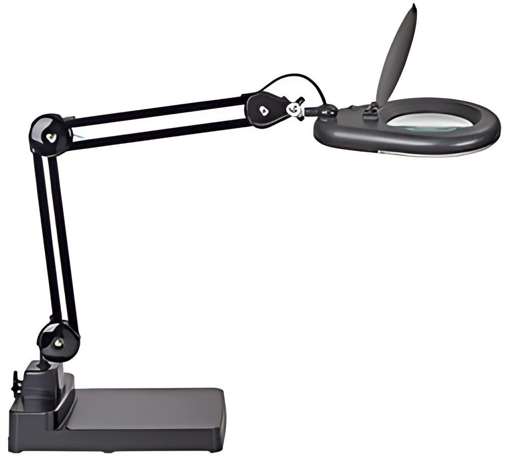 MAUL Lampe loupe à LED MAULviso, sur socle, noir