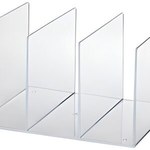 MAUL Porte-revues acrylique, 3 compartiments, transparent