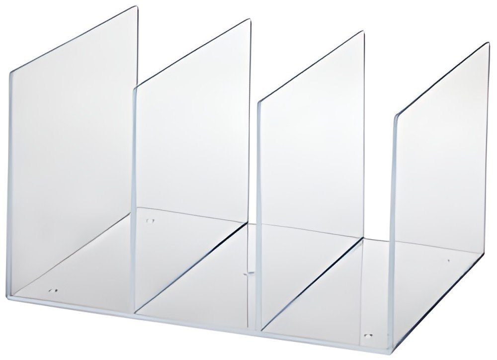MAUL Porte-revues acrylique, 3 compartiments, transparent