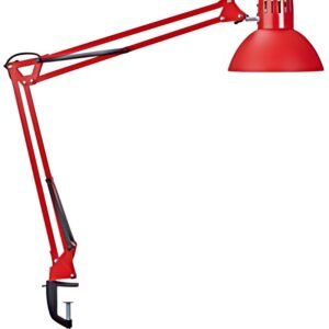 MAUL Lampe de bureau MAULstudy, avec pince, rouge