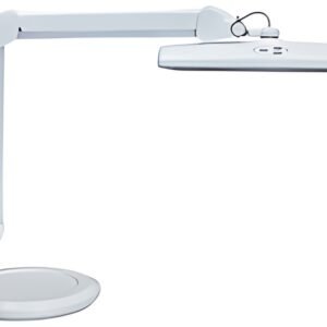 MAUL Lampe de travail LED MAULintro, socle, dimmable, blanc