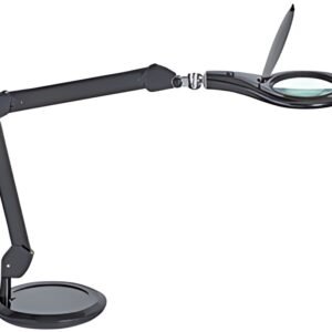 MAUL Lampe loupe à LED MAULmakro, socle, noir