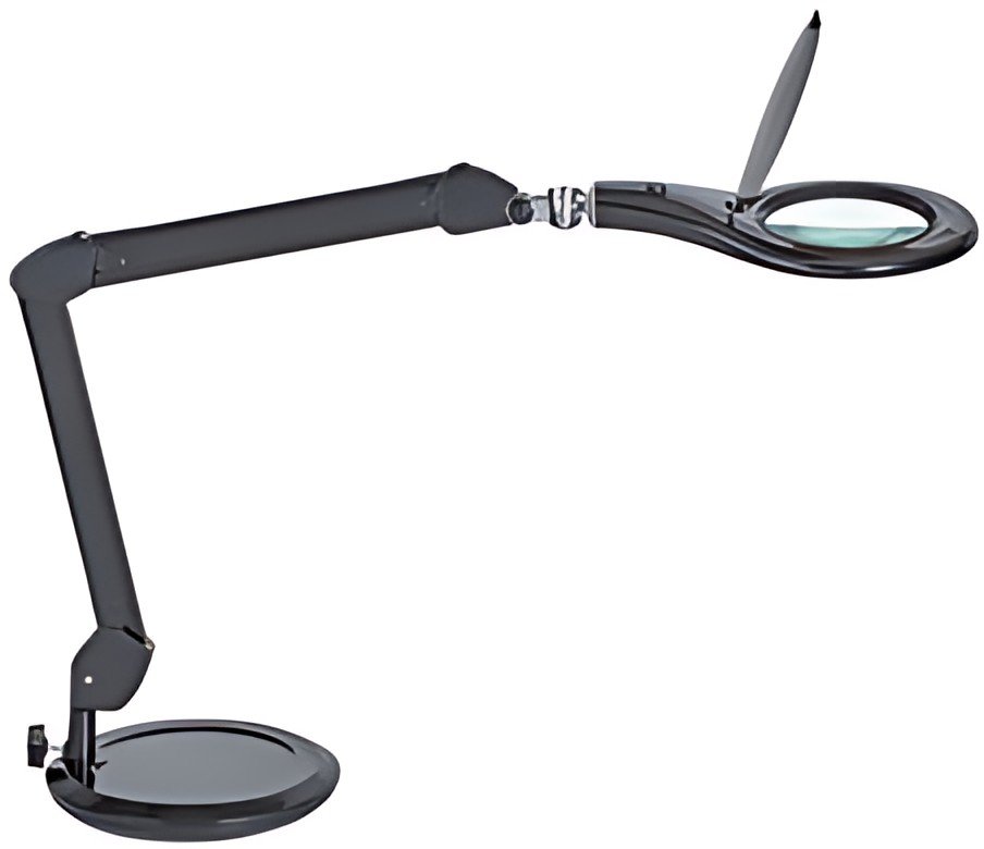MAUL Lampe loupe à LED MAULmakro, socle, noir