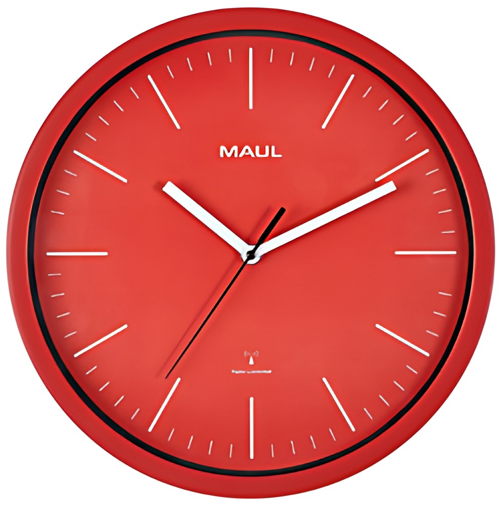 MAUL Horloge murale MAULjumb, diamètre: 305 mm, rouge