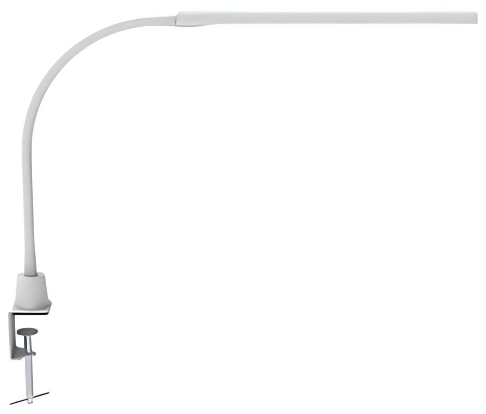 MAUL Lampe de bureau à LED MAULpirro, avec pince, blanc