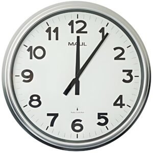 MAUL Horloge murale/radio MAULride, diamètre: 610 mm, argent