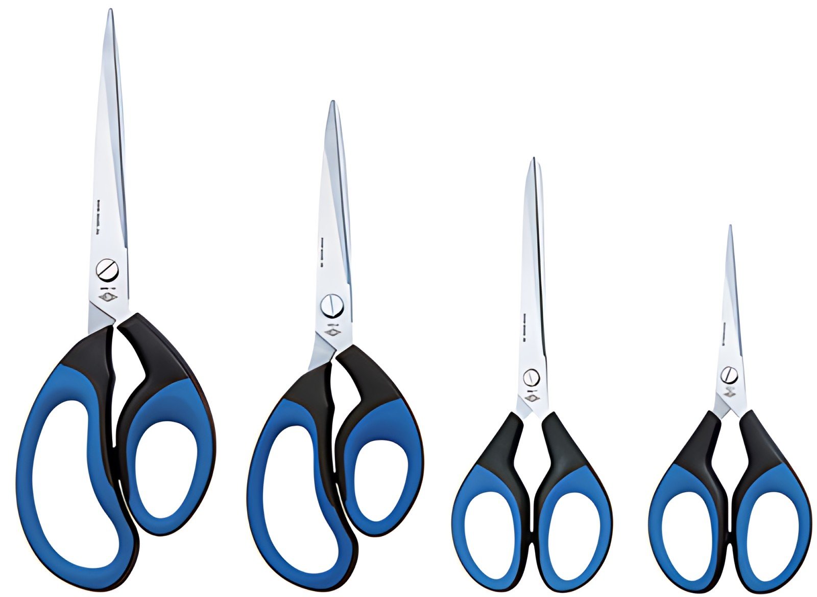 WEDO Ciseaux Soft-Cut, pointu, longueur: 210 mm, noir/bleu
