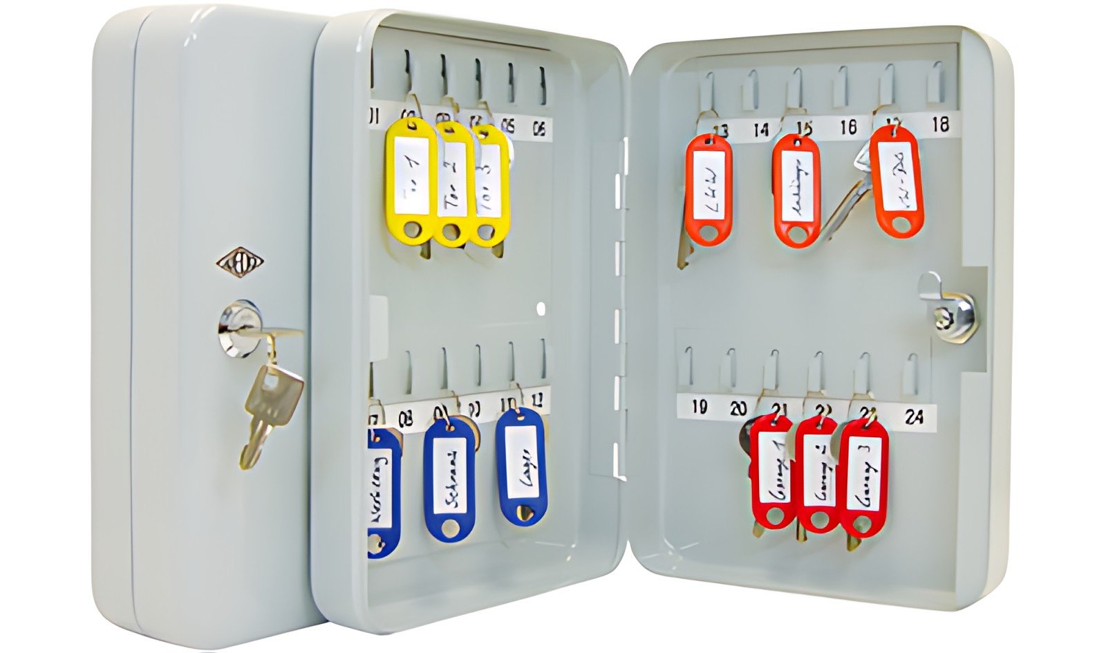 WEDO Armoire à clés pour 24 clés, gris clair