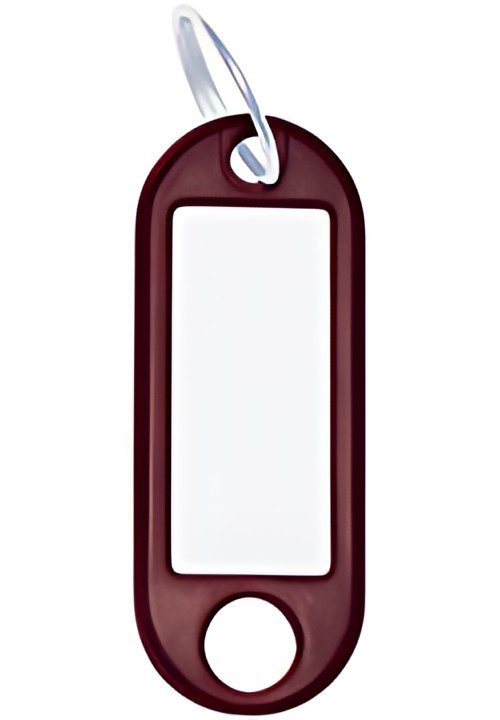 WEDO Porte-clés avec anneau, diamètre: 18 mm, marron