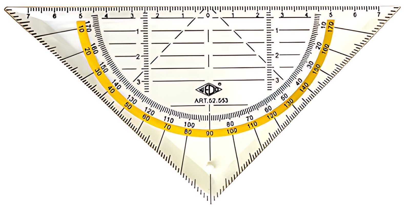 WEDO Equerre géométrique, flexible, hypoténuse 160 mm