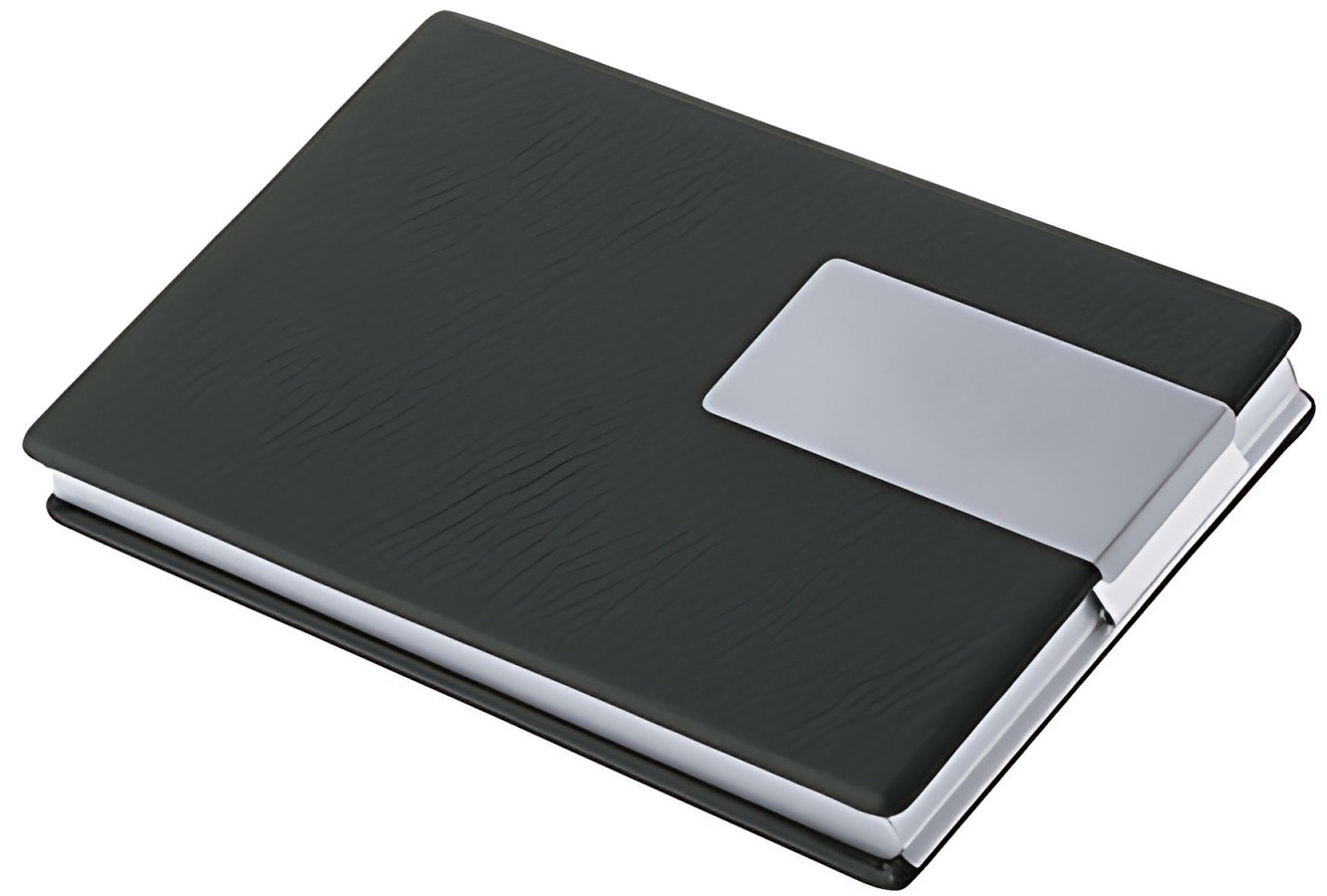 WEDO Boîte cartes de visite Good Deal, aluminium/PVC (noir)