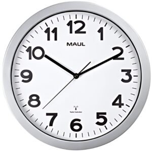 MAUL Horloge murale radioguidée MAULstep, argent