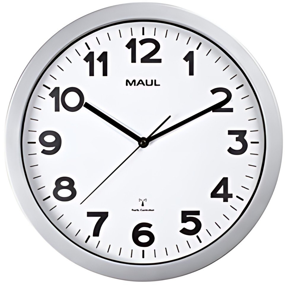 MAUL Horloge murale radioguidée MAULstep, argent
