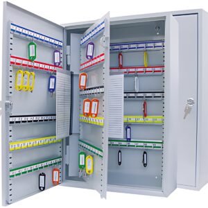 WEDO Armoire à clés pour 150 clés, dix barettes, gris clair