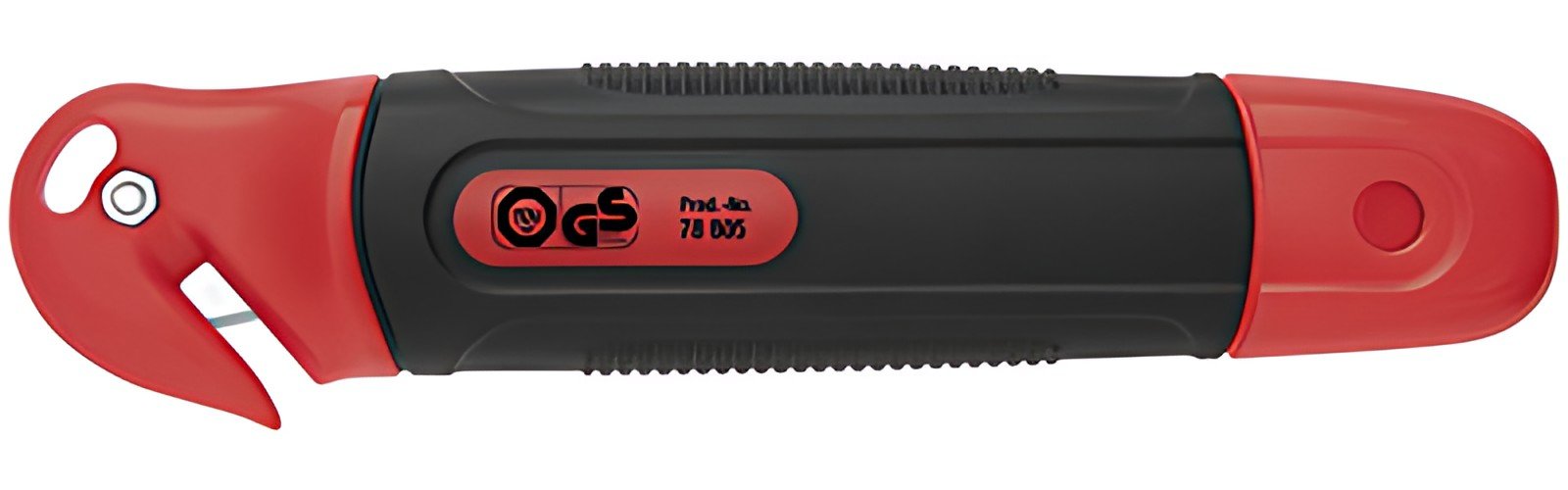WEDO Cutter de sécurité Standard, lame trapèze, noir/rouge