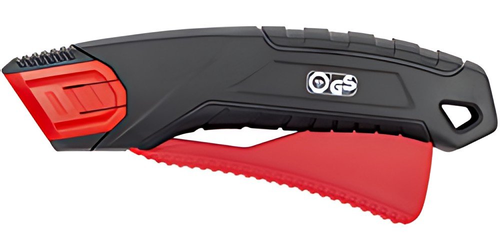 WEDO Cutter de sécurité PLUS 839, lame: 19 mm, noir/rouge