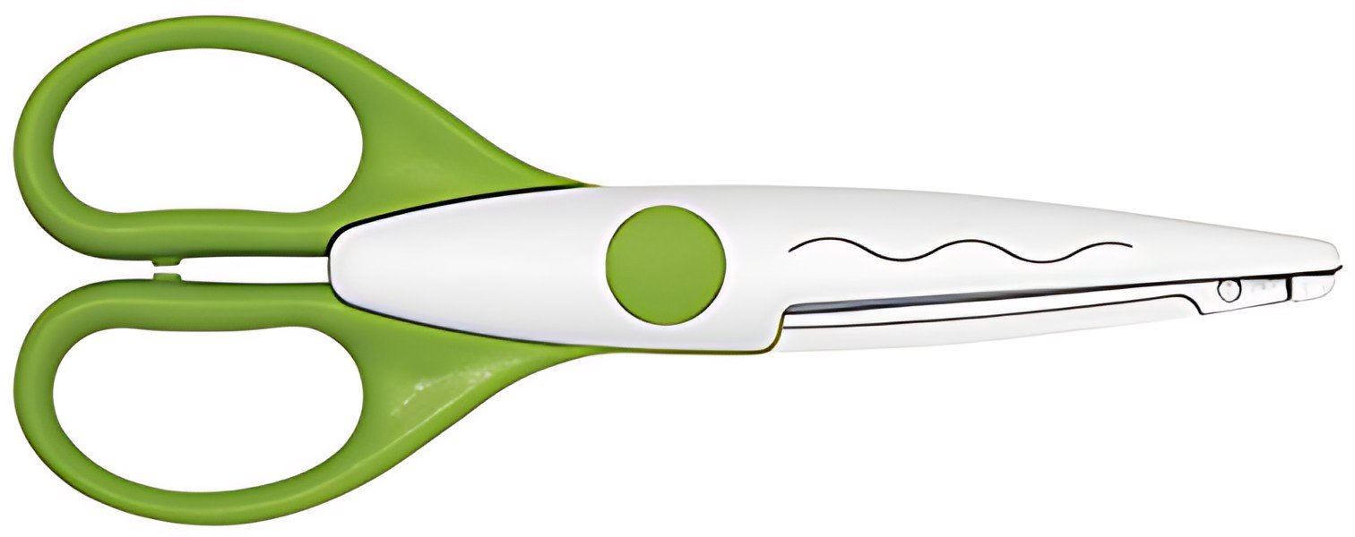 WEDO Ciseaux cranteurs, découpe vagues, vert